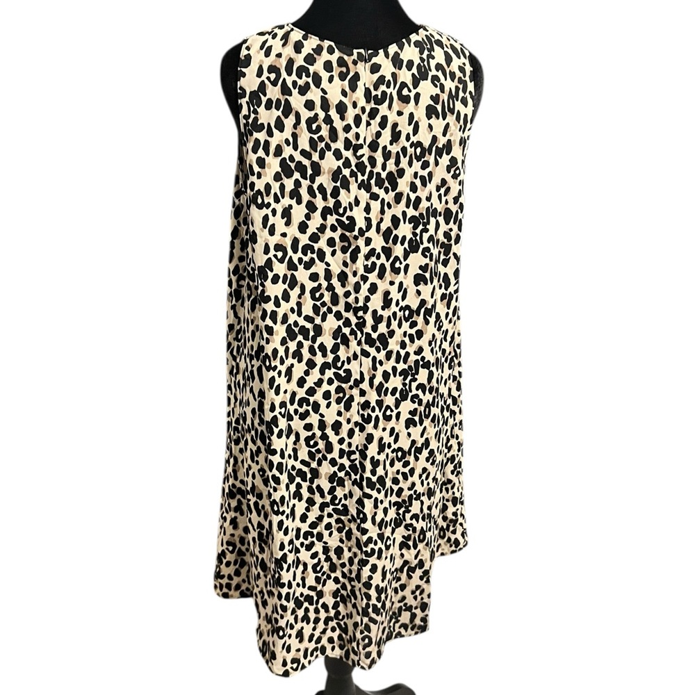 Halogen Leopard Print Dress M Beige Black - Picture 3 of 6